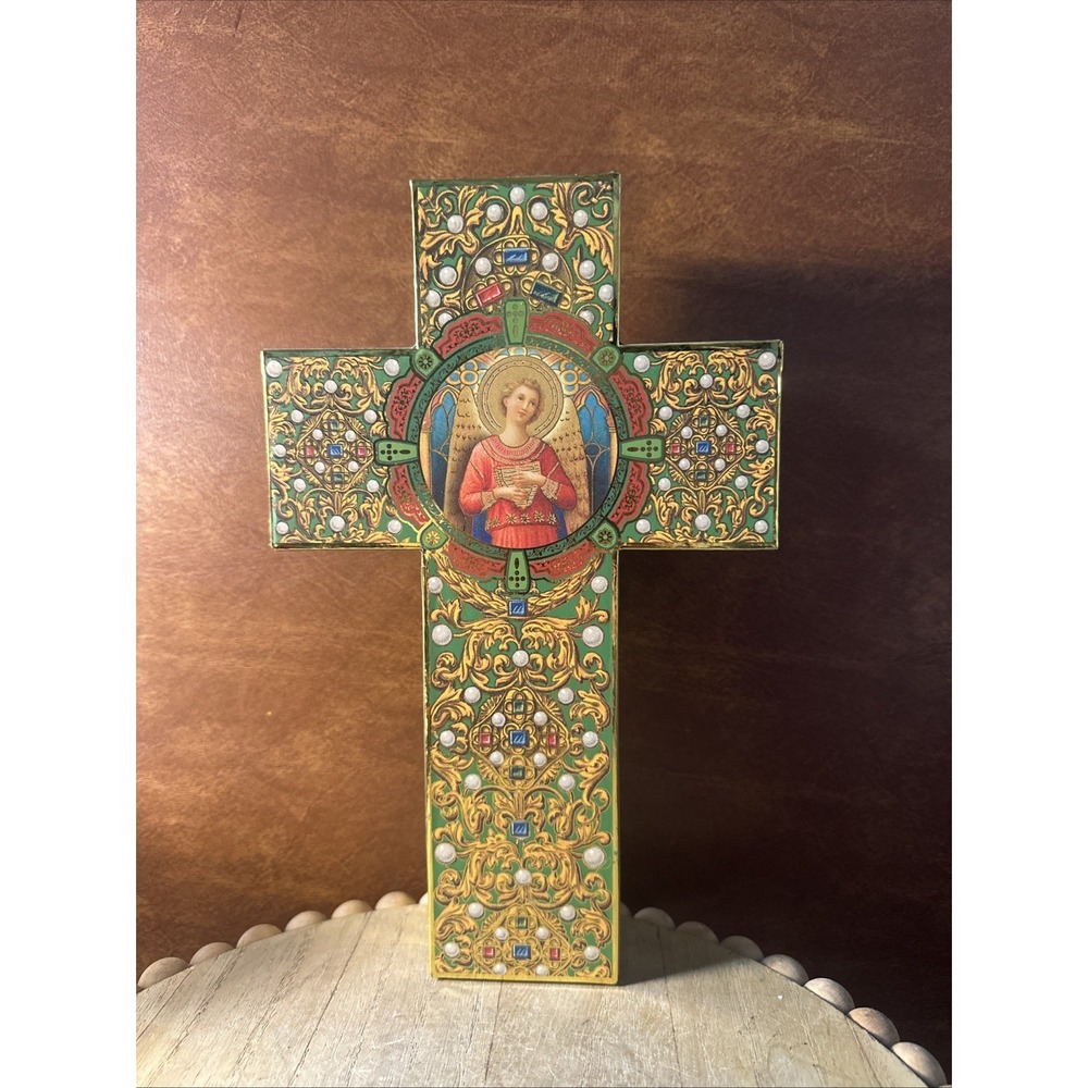 Vintage Cardboard Cross Religious Jesus Punch Studio Gift Box